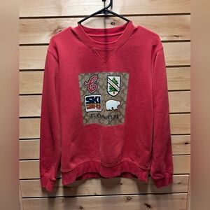 Coach Signature Ski Crewneck Sweater Size M